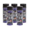 Lot de 5 Bombes Peinture en aérosol haute température Spectrum Noir mat 400 ml