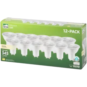 Ampoules LED LSC GU10 blanc chaud – 345 lm (lot de 12)