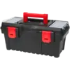 Boîte à outils Kistenberg avec poignée et rangements sur couvercle – Noir