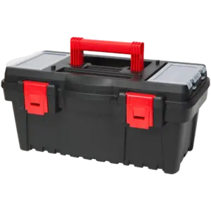 Boîte à outils Kistenberg avec poignée et rangements sur couvercle – Noir