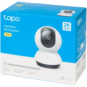 Caméra d’intérieur Wi‑Fi Tapo 2K avec vision nocturne (blanc)