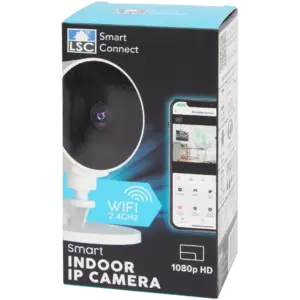 Caméra IP d’intérieur connectée LSC Smart Connect (audio bidirectionnel, vision nocturne 5 m)