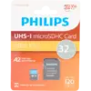 Carte mémoire Philips 32 Go (MiniSDHC) + adaptateur – jusqu’à 120 Mo/s (lot de 2)
