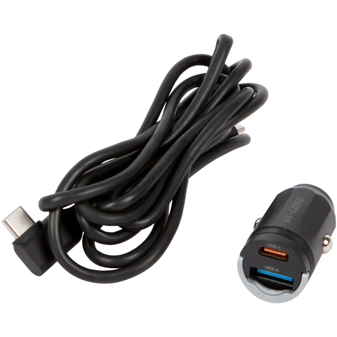 Chargeur allume-cigare 2 ports USB-A & USB-C Re-load – 65 W (câble USB-C vers USB-A inclus) – Image 2