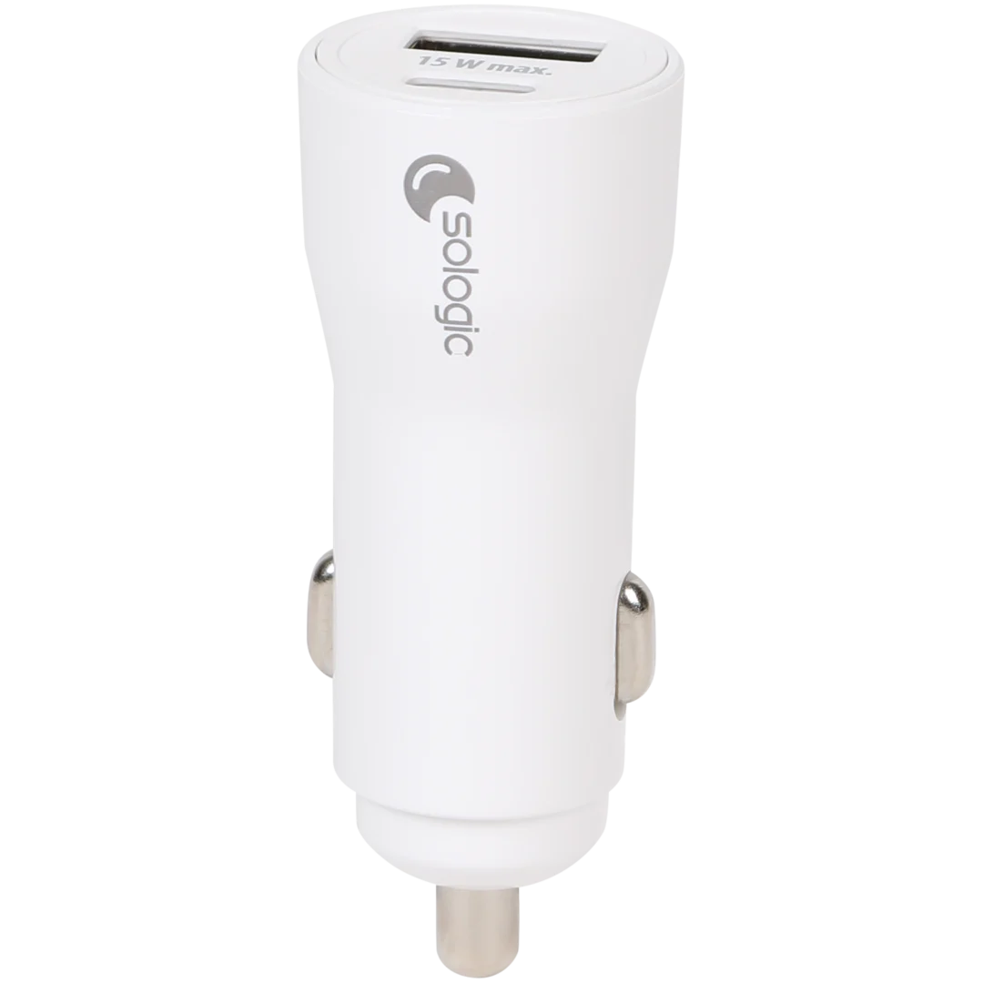 Chargeur allume-cigare voiture Sologic 2 ports USB-A & USB-C – 15 W – Image 2