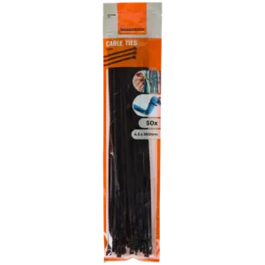 Colliers de serrage Werckmann 4,5 × 350 mm – lot de 50 (noir ou blanc)