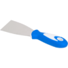 Couteau à enduire Spectrum en acier inoxydable – poignée caoutchouc bleue