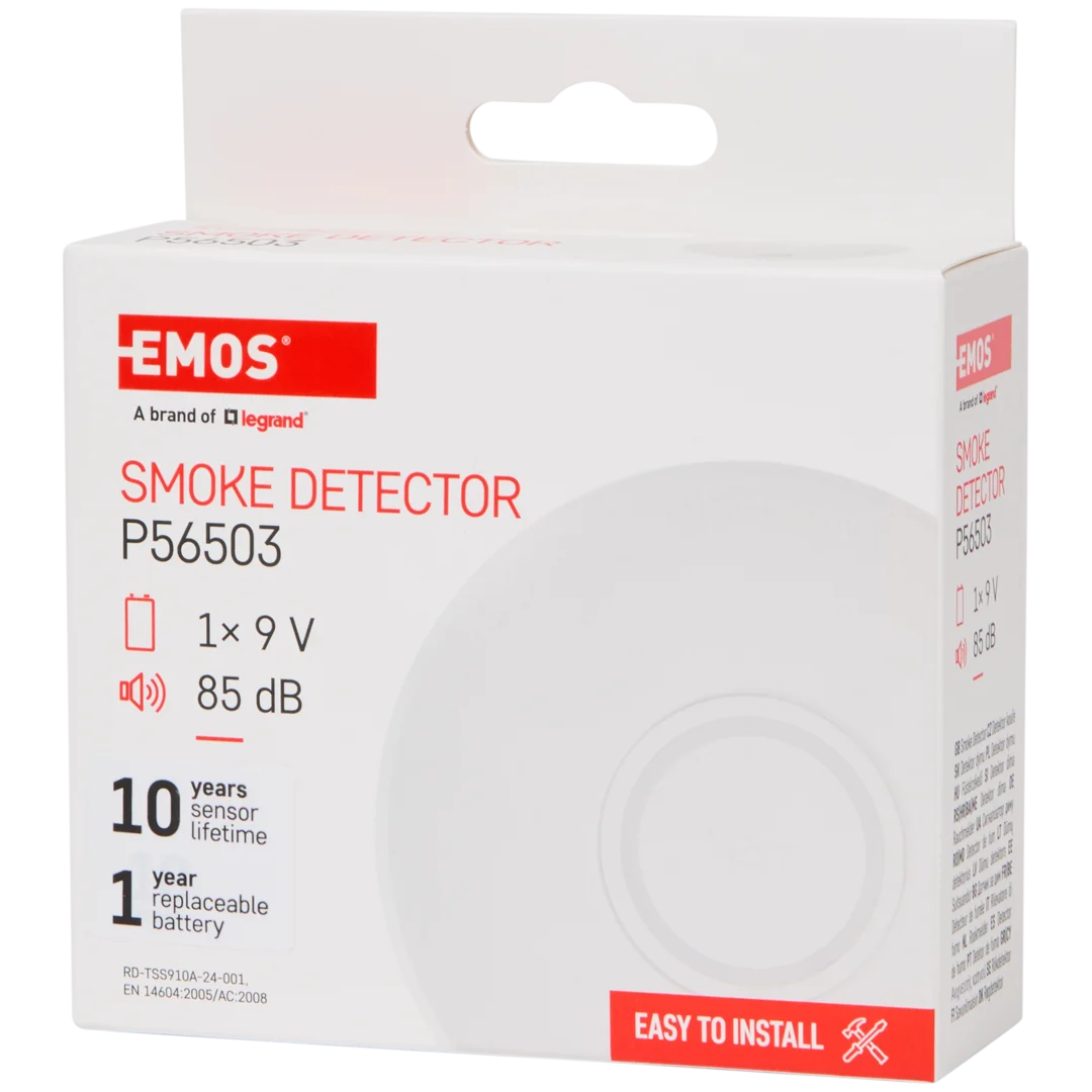 Détecteur de fumée Emos Legrand 85 dB – pile incluse, bouton test – Image 3