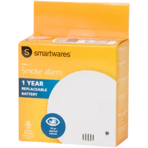 Détecteur de fumée Smartwares optique 85 dB – Blanc, pile 9V incluse