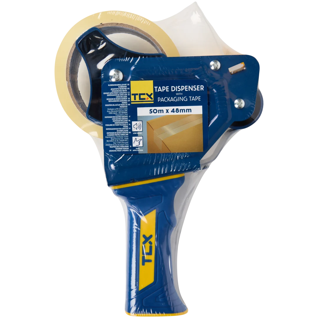Dévidoir de ruban adhésif TCX avec ruban transparent low-noise – Bleu – Image 2