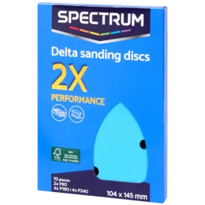 Disques de ponçage Spectrum – 10 pièces (P80/P180/P240) auto-agrippants, perforés