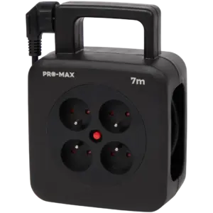 Enrouleur Pro-max 7 m – 4 prises, 3000 W (intérieur)