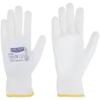 Gants de peinture Spectrum sans coutures – revêtement PU, blancs (taille M)