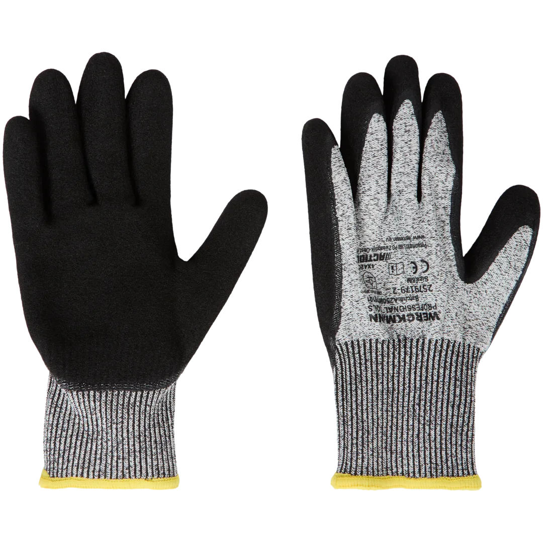 Gants de travail Werckmann en nitrile – résistants aux coupures (HPPE)