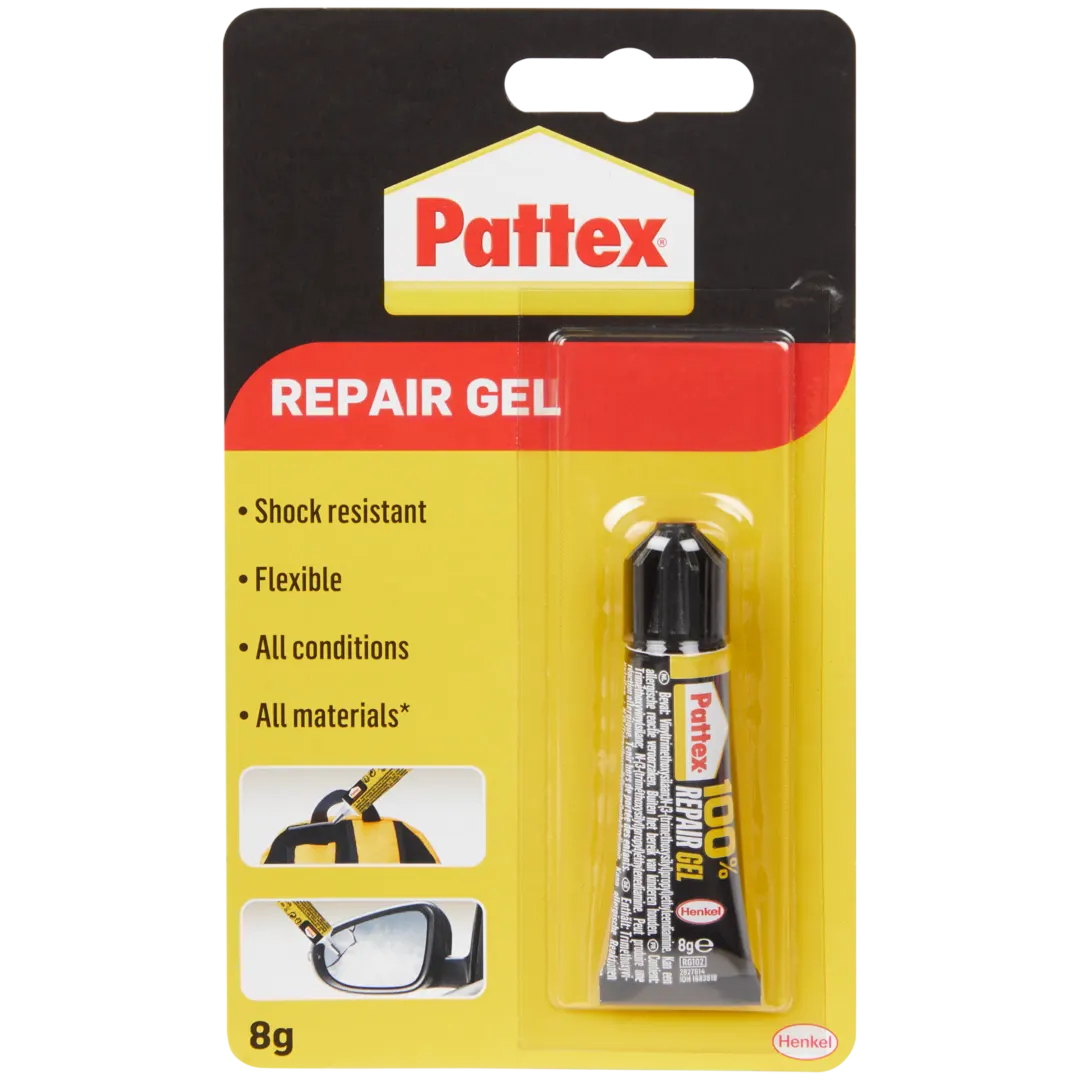 Gel réparateur Pattex extra-fort 8 g – multi-matériaux, résistant à l’eau