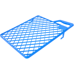 Grille à peinture pour gros rouleaux avec crochet – plastique bleu