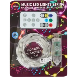 Guirlande lumineuse LED musicale USB-A Eurodomest – multicolore
