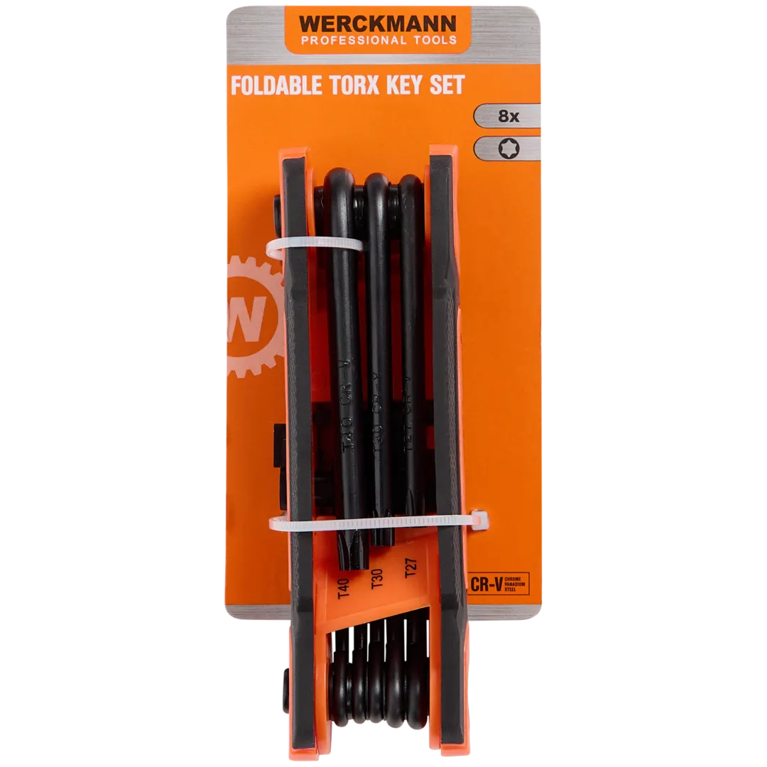 Jeu de clés Allen ou Torx pliable Werckmann en acier Cr-V (support inclus) – Image 3