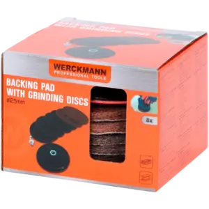 Jeu de disques de meulage Werckmann avec plateau support Velcro (8 pièces)