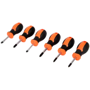 Jeu de mini-tournevis Werckmann – 6 pièces magnétiques en acier Cr-V