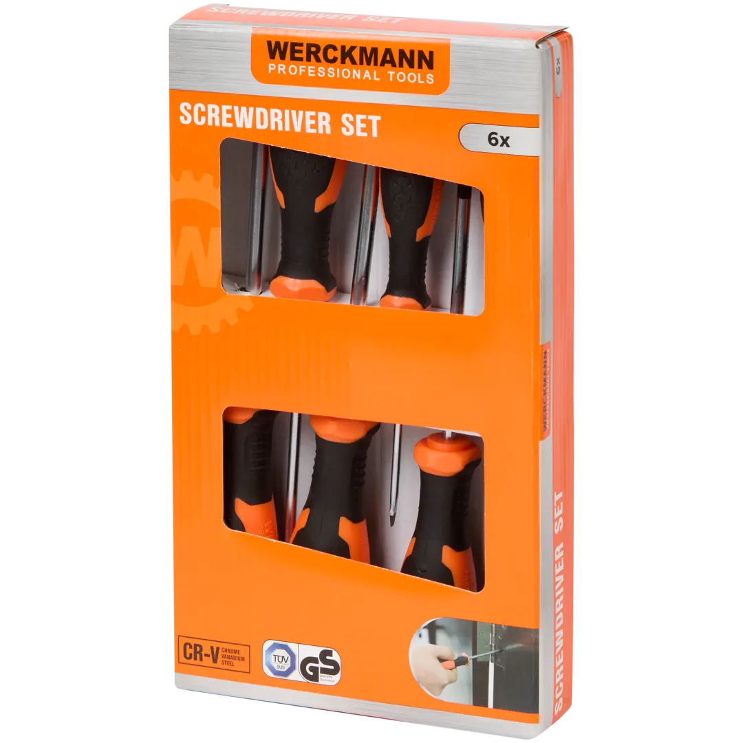 Jeu de tournevis Werckmann 6 pièces avec support vertical magnétique – Image 2
