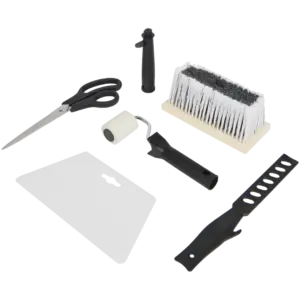 Kit du tapissier – set complet 5 pièces (ciseaux, brosse et accessoires)