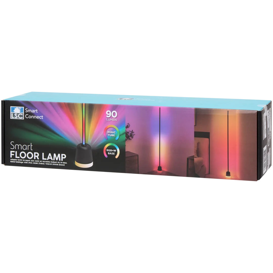 Lampadaire connecté RVB LSC Smart Connect – multicolore & dimmable
