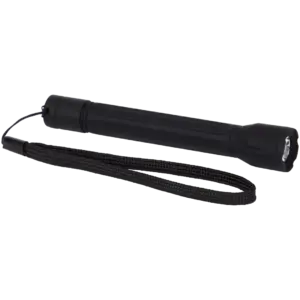 Lampe de poche LED 60 lumens – noire, poignée caoutchouc, 2 piles AAA