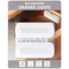 Lampes LED pour tiroirs avec détecteur de mouvement (x2) – blanc froid, recharge USB‑C