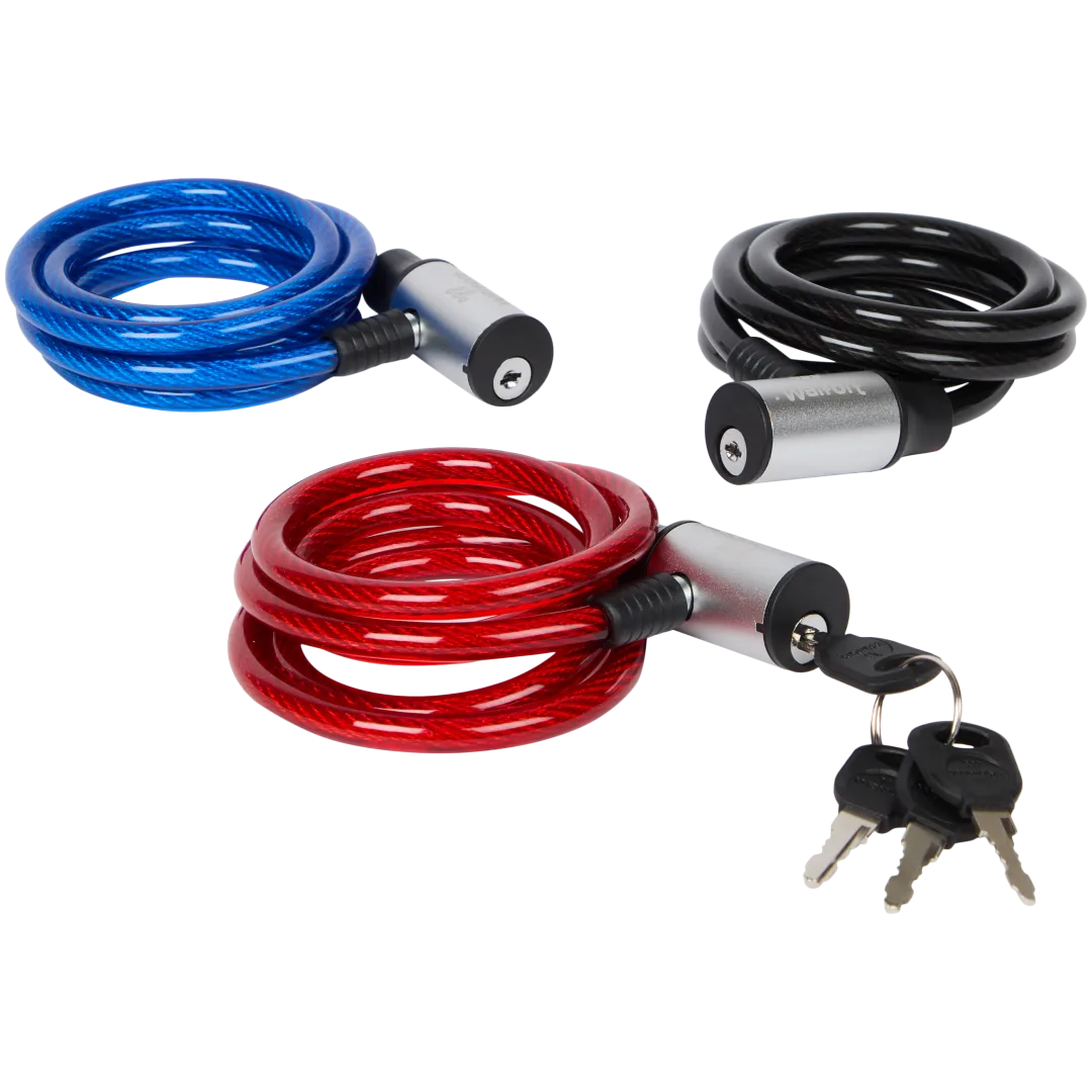 Lot de 3 antivols pour vélo Walfort – 1 clé pour 3 cadenas