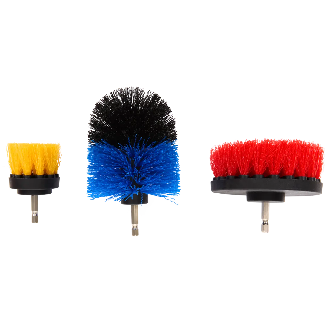 Lot de 3 brosses de nettoyage universelles pour perceuse (multicolore)