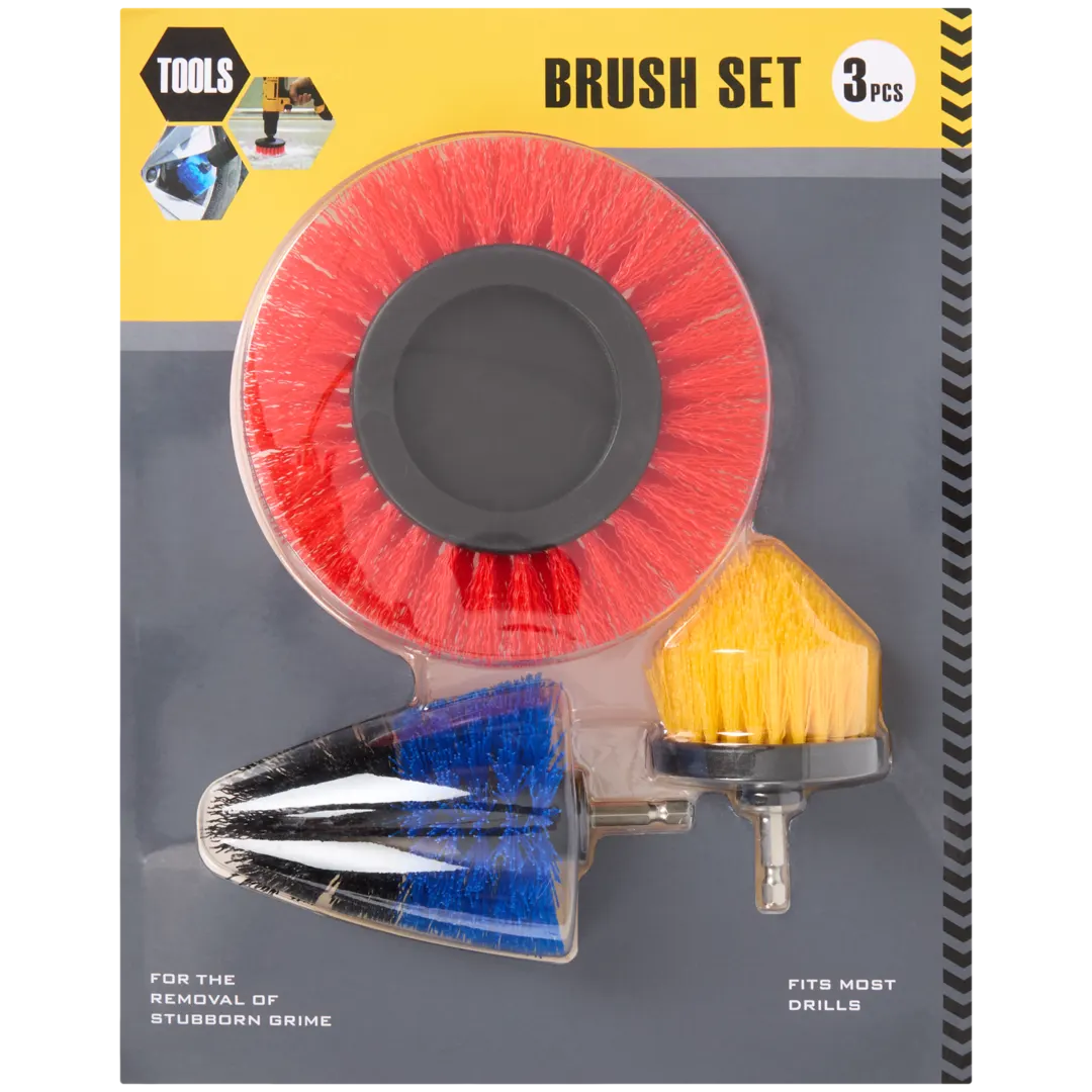 Lot de 3 brosses de nettoyage universelles pour perceuse (multicolore) – Image 3