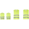 Lot de 4 gilets de sécurité réfléchissants famille – 2 adultes + 2 enfants, jaune, avec sac