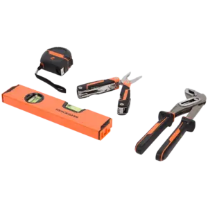 Lot d’outils de bricolage Werckmann – 4 pièces (mètre 3 m, niveau, pinces)