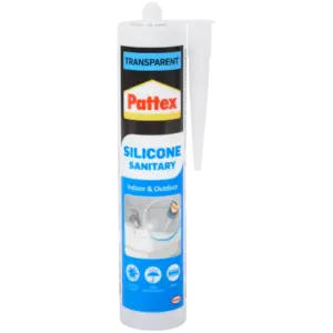 Mastic silicone transparent Pattex 280 ml – intérieur & extérieur
