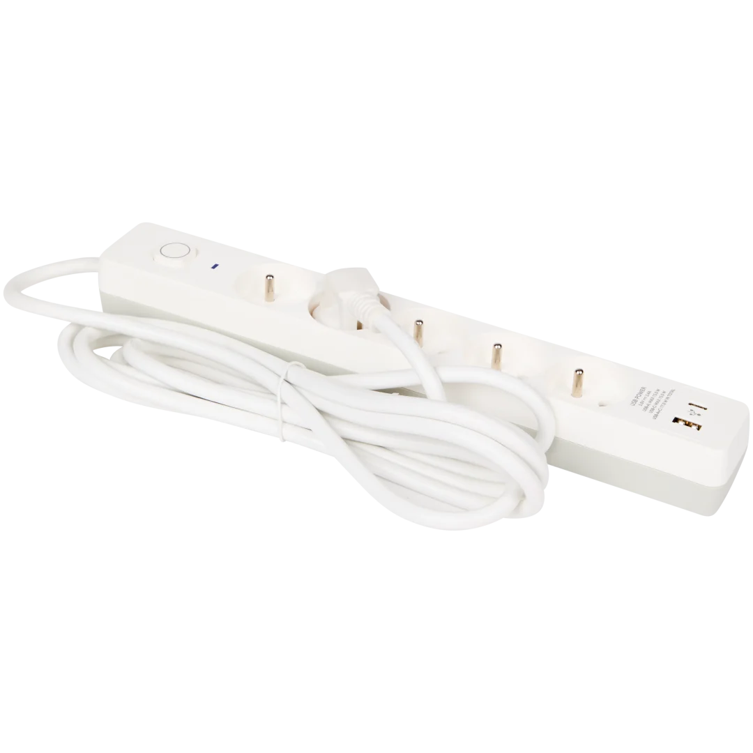 Multiprise Emos Legrand avec interrupteur et ports USB – câble 3 m – Image 2