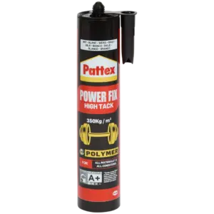 Pattex Power Fix High Tack – Colle de fixation forte prise (blanc) 460 g