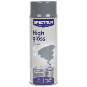 Peinture en aérosol haute brillance Spectrum Anthracite – 400 ml
