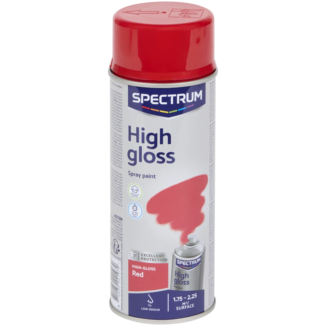 Peinture en aérosol haute brillance Spectrum Rouge – 400 ml