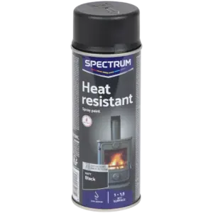 Peinture en aérosol haute température Spectrum Noir mat 400 ml