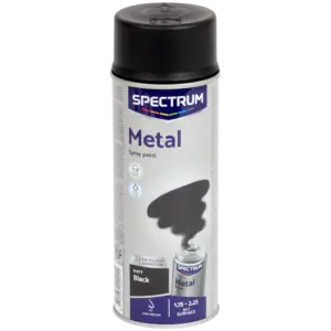 Peinture en aérosol métal Spectrum Noir mat – 400 ml