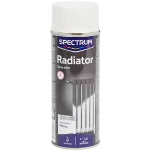 Peinture en aérosol pour radiateur Spectrum Blanc – 400 ml, haute brillance