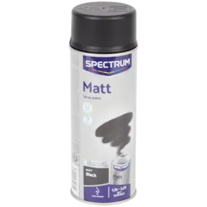 Peinture mate en aérosol Spectrum Noir – 400 ml