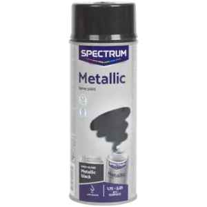 Peinture métallisée en aérosol Spectrum Noir – 400 ml