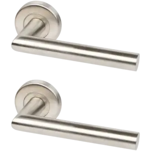 Poignées de porte modernes en acier inoxydable – 2 pièces, coloris silver