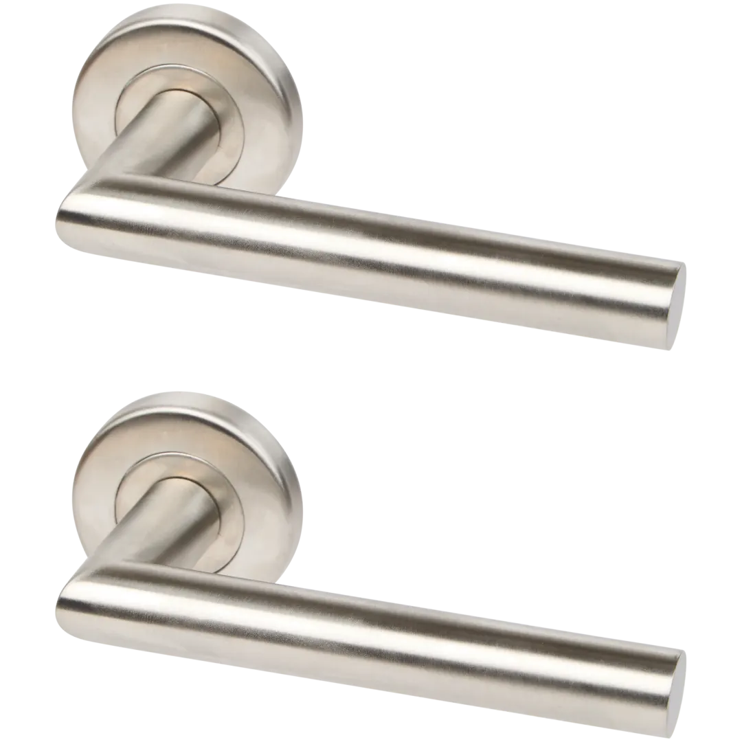 Poignées de porte modernes en acier inoxydable – 2 pièces, coloris silver