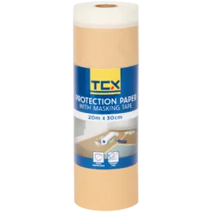Ruban de masquage avec papier TCX – protection appuis de fenêtre & plinthes