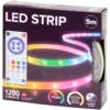 Ruban LED Eurodomest 24 W – blanc réglable & multicolore, 1200 lm, télécommande