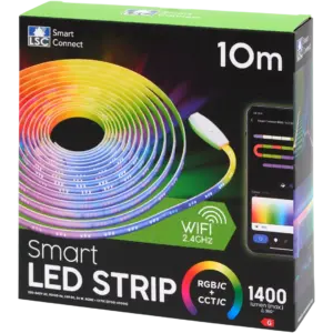 Ruban LED XXL connecté Wi‑Fi multicolore – LSC Smart Connect (avec télécommande)