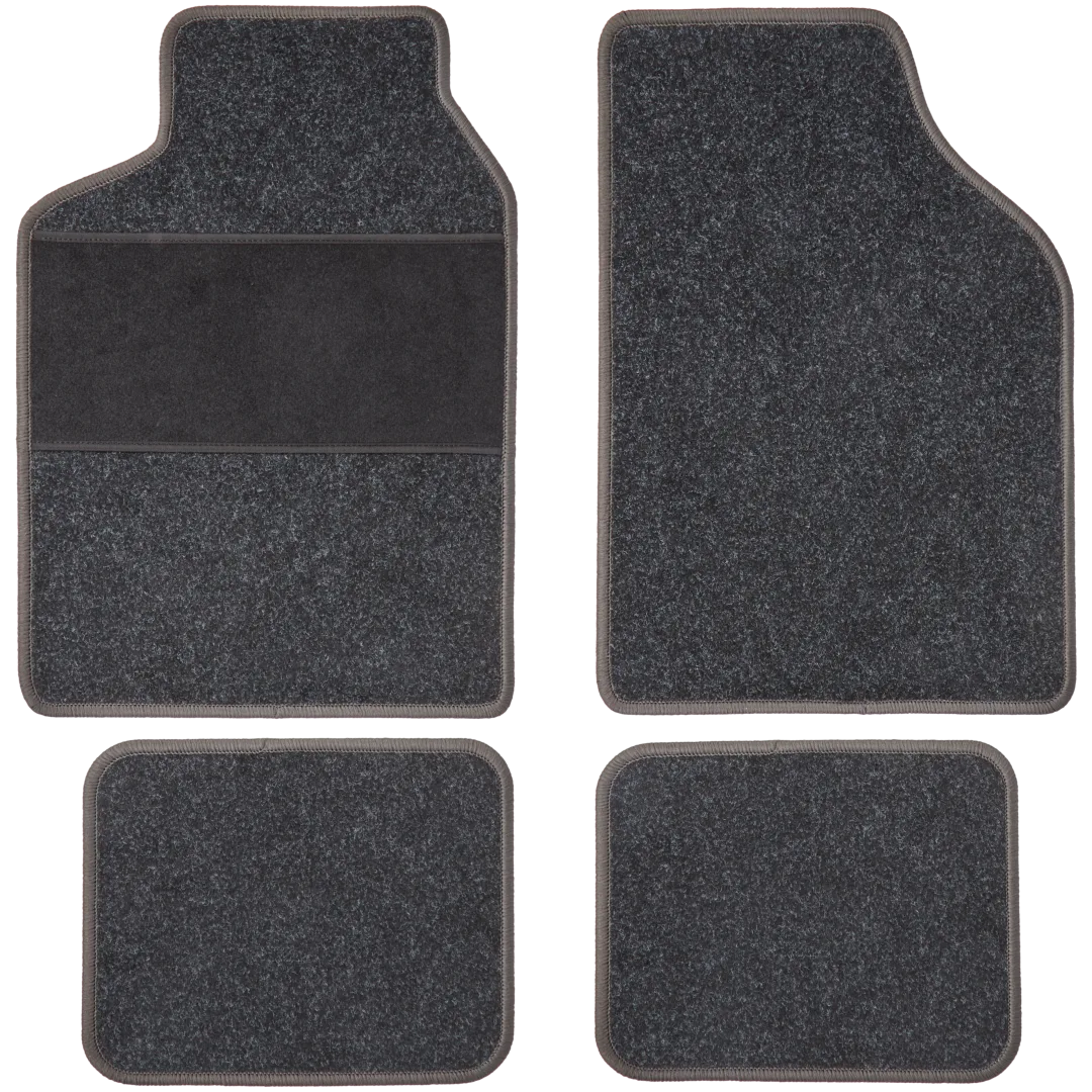 Set de 4 tapis de voiture universels antidérapants – Noir (vis de fixation incluses) – Image 2
